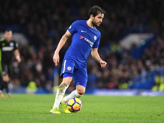 Cesc Fabregas in action against Brighton on Boxing Day. Picture by Phil Westlake (PW Sporting Photography)