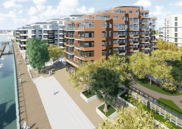 Developer's images of the Free Wharf development in Shoreham