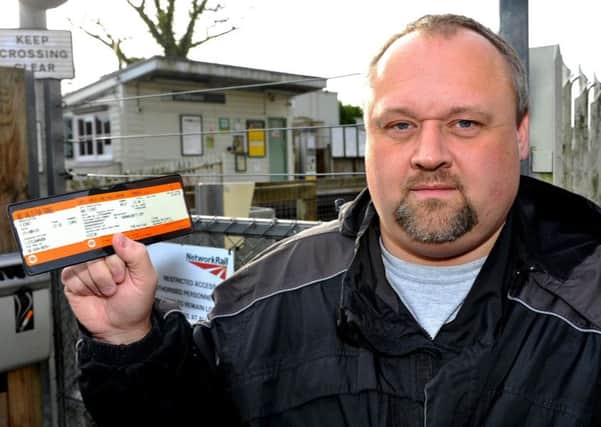Jim London who is fed up with train ticket machines frequently breaking down, Littlehaven railway Station, Horsham. Pic Steve Robards SR1802399 SUS-180122-173736001