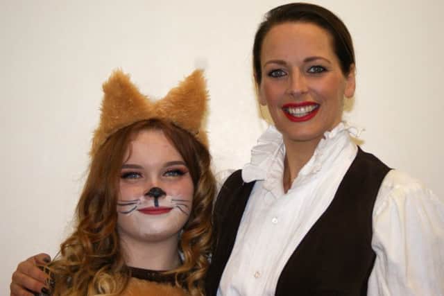 Jade Wadey and Kelly ManchÃ©e as Thomasina the Cat and Dick Whittington