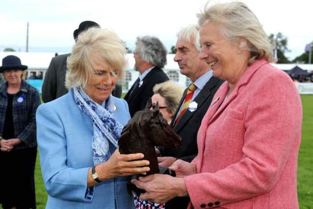 New deputy president Sue St Pierre with HRH The Duchess of Cornwall at The South of England Show 2017 SUS-180123-170818001