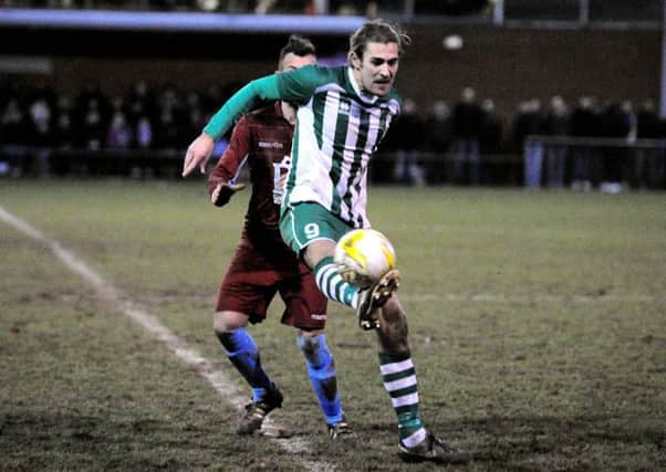 Scott Jones - pictured in Vase action at Horley - was the matchwinner at Broadbridge Heath / Picture by Steve Robards