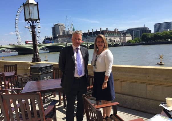 Tamara Pearson, senior teacher curriculum at Our Lady of Sion Junior School, with East Worthing and Shoreham MP Tim Loughton at the Houses of Parliament