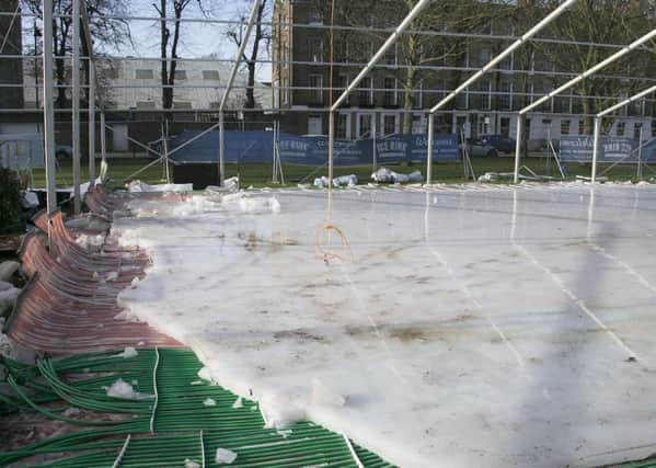 Worthing ice rink being dismantled after its winer season. Picture: Eddie Mitchell.