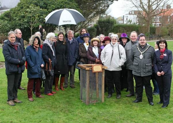 Plaque unveiling for suffragette Cicely Hale at Marina Gardens, Littlehampton. Photo by Derek Martin Photography