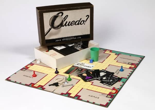 The b
oard game 
Cluedo, from 
John Waddington Ltd. From 1950s 
England
. Picture: Victoria and Albert Museum
