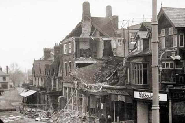 Crawley's post office was destroyed by a German bomb in February 1943