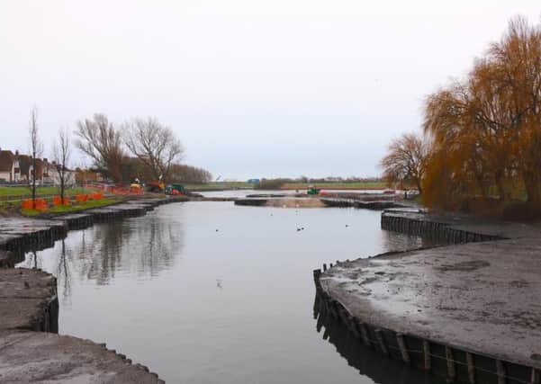 Work to revamp Brooklands Lake in Worthing is ongoing