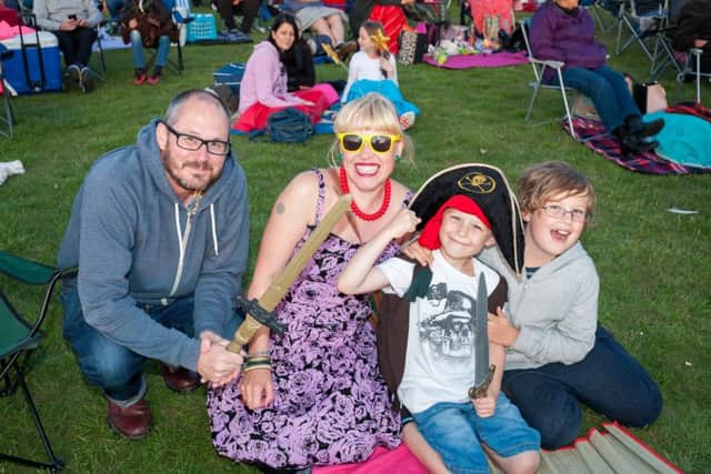 Families dressed up as pirates for the annual Screen On The Green outdoor cinema. Picture: Scott Ramsey SUS-170822-165657001