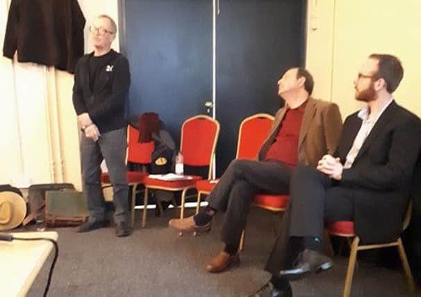 Steve Goodheart, Matt Stanley and Francis Oppler are standing in the by-elections on February 22  - and were just three of the seven candidates standing to attend the civic society's election meeting