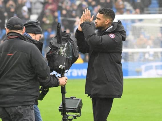 Brighton & Hove Albion's record signing Jurgen Locadia is welcomed at the Amex ahead of the Chelsea game last month. Picture by PW Sporting Photography