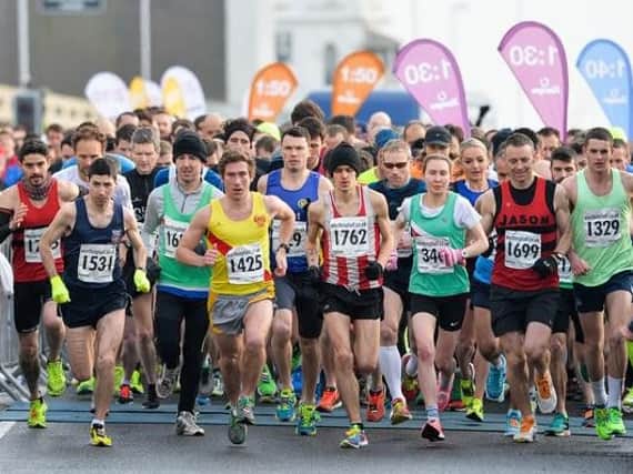 Racers get going in one of the past Worthing Half Marathons. Picture by Dan Law