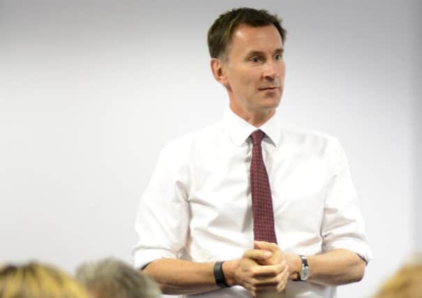 Health secretary Jeremy Hunt at a visit to QA Hospital last year. Picture: Portsmouth Hospitals NHS Trust PPP-170714-180425001
