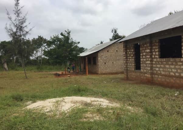 Konjora School and the recently completed Classroom. The Water Harvesting system will collect rainwater from the roof and store it in a large tank SUS-180602-140120001