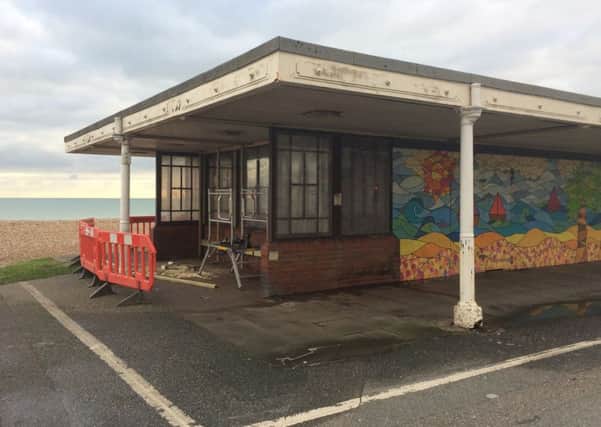The shelter on Worthing seafront