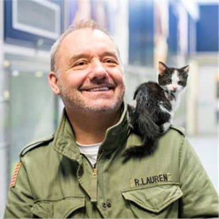 Cat-loving comic Bob Mortimer visited Cats Protection's adoption centre in Uckfield this week. SUS-180302-170133001