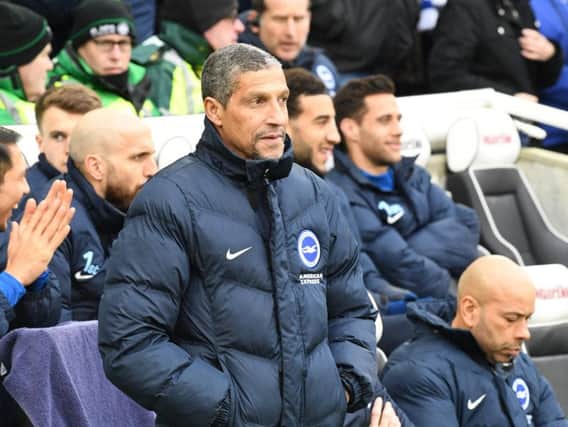 Brighton & Hove Albion manager Chris Hughton. Picture by PW Sporting Photography