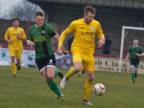 Jimmy Wild - one of City's star performers - on the ball against Northwich / Picture by Tommy McMillan
