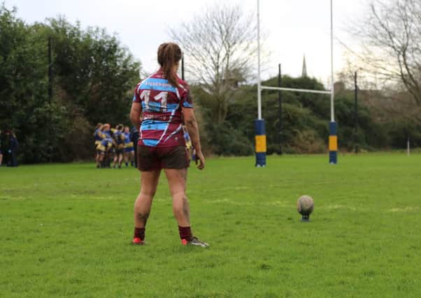 Women's rugby action at the University of Chichester / Picture by John Geeson