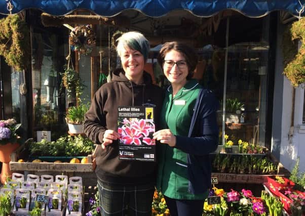 Carla Finzel RVN and Andrea from Walter Smith Flowers supporting the lethal lillies campaign