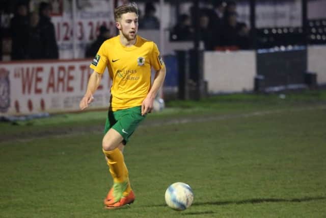 Horsham's Jack Hartley in action against Pagham. Picture by John Lines
