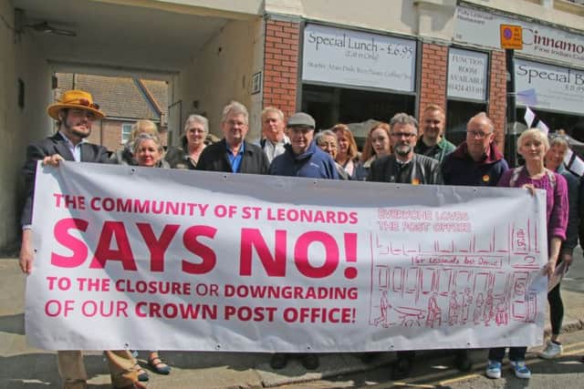 Save St Leonards Post Office protestors last July. Picture by Roberts Photographic SUS-171105-114536001