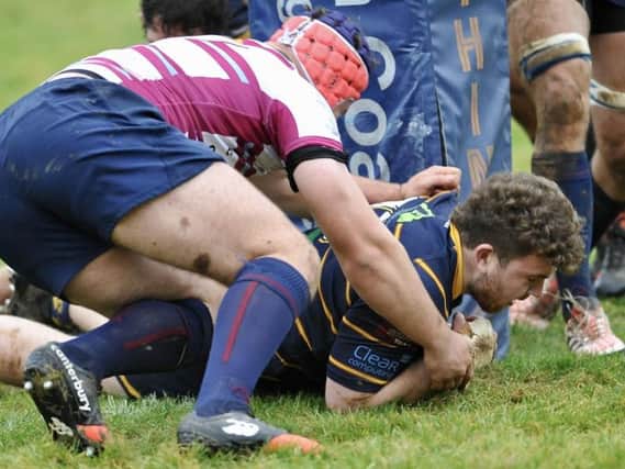 George Head got Raiders' opening try in the defeat at leaders Cinderford. Picture by Stephen Goodger