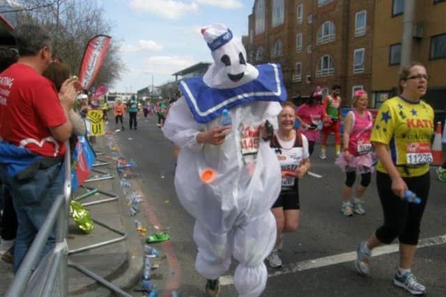 Paul Thornton from Steyning will be running dressed as the Stay Puft Marshmallow Man from Ghostbusters