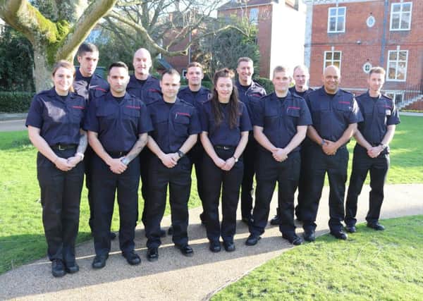 Scott Cairncross and other new recruits. Picture: WSFRS