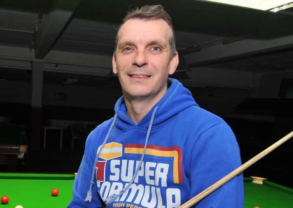 Mark Davis hit a break of 102 at the Coral Shoot-Out this afternoon.