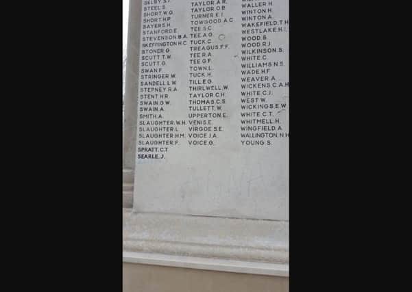 Worthing's war memorial has been vandalised. Picture: Alex Harman