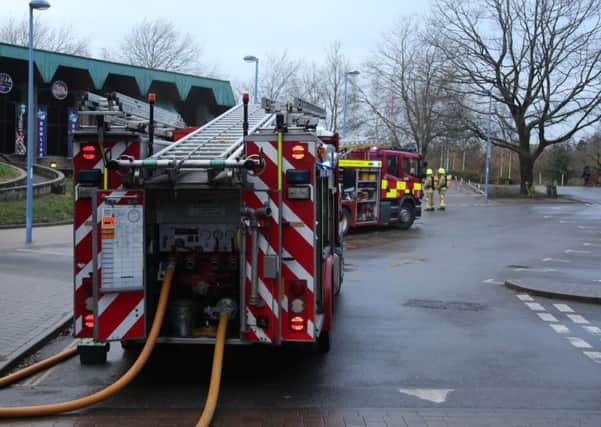 Crews tackled a blaze at the Horsham bowling alley.