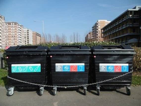Recycling bins in Brighton and Hove