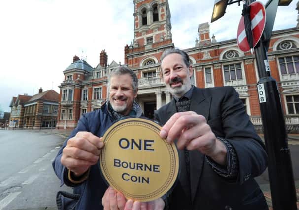 Andrew Durling and Dietmar Schoder would like to launch a new community currency in Eastbourne called "Bourne Coin" (Photo by Jon Rigby)
