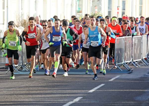 Runners get going in the third Worthing Half Marathon. Picture by Derek Martin DM1821666