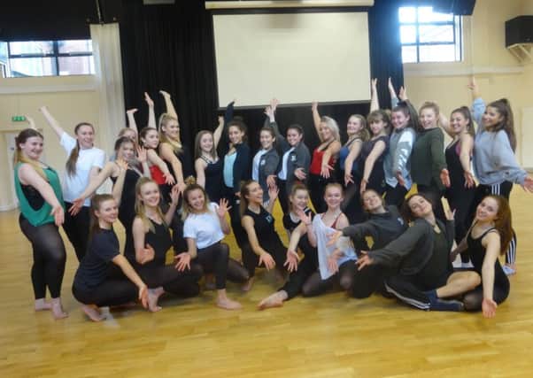 Collyers Dance students after the 3Fall workshop SUS-180213-112624001