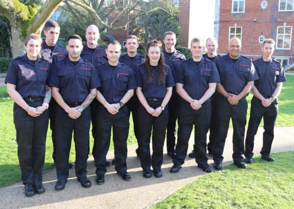 The 12 newest wholetime firefighter recruits for West Sussex
