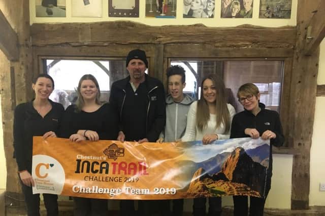 Laura Morrow, Sue Savage, Andy Preston, Alex and Sarah Corcoran and Julie Hall have signed up for the Inca Trail Challenge for Chestnut Tree Hospice SUS-180213-134710001