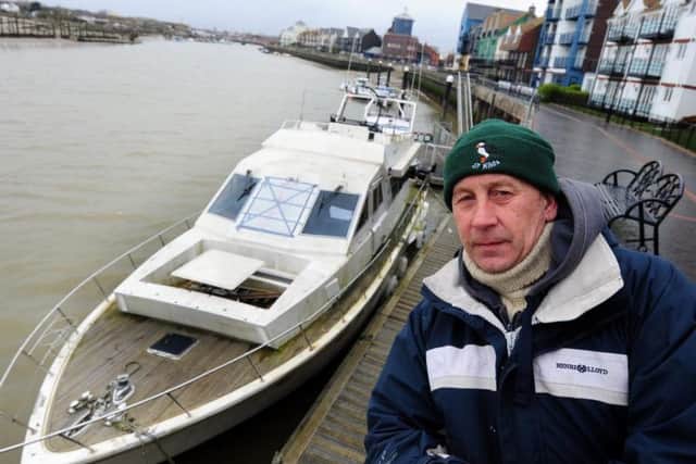 Martin Davey was one of several boat owners whose vessel was damaged in a vandalism spree. Picture: Kate Shemilt