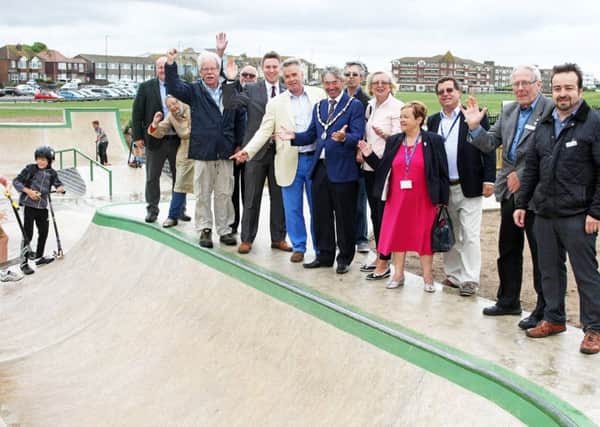Tim Loughton MP attended the official opening of the skate park in Beach Green last year along with councillors