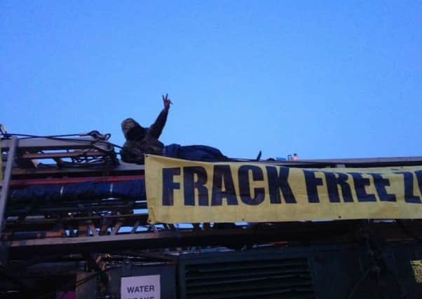 Dr Peter Whittick, who climbed on an oil rig lorry, is due to appear at court tomorrow (February 14). Picture: Keep Billingshurst Frack Free