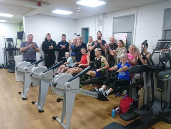 Supports and the rowers at Orminston Six Village Sports Centre this morning