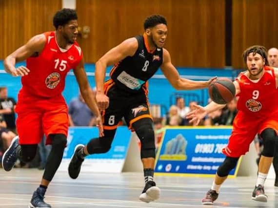 Worthing Thunder skipper Brendan Okornkwo has his sights set on a top-four finish. Picture by Kyle Hemsley