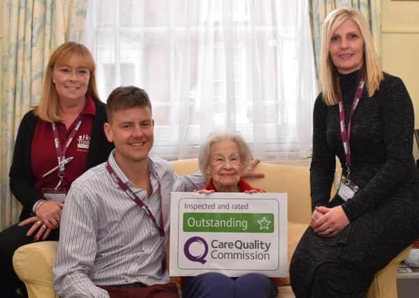 (From L to R) Caregiver Lucy Relf, owner Simon McGee, client Kathleen and care manager Lisa Kail