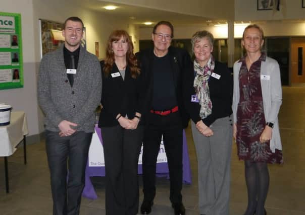 Author Peter James held an 'evening with' event to raise Â£3,000 for Care for Veterans, which is based in Worthing. Peter is pictured with Care for Veterans staff.