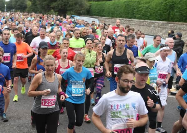 Runners pictured soon after the start of the 2017 half marathon / Picture by Derek Martin