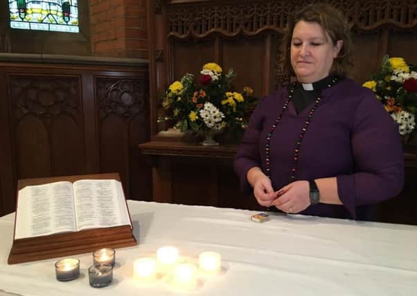 The Rev Sara-Jane Stevens from St Matthew's Church led the prayer service