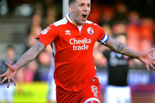 Crawley Town FC v Lincoln City FC. Jimmy Smith 1st half goal. Pic Steve Robards SR1804865 SUS-180217-163713001