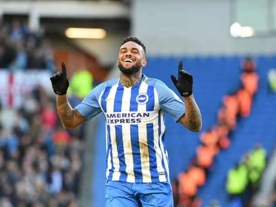Brighton & Hove Albion striker Jurgen Locadia opens his account against Coventry City. Picture by PW Sporting Photography