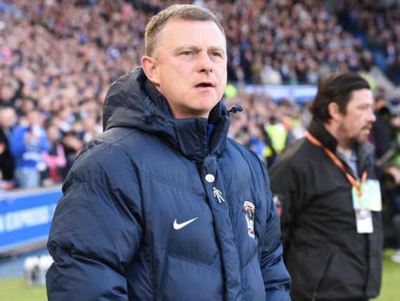 Coventry boss Mark Robins. Picture by Phil Westlake (PW Sporting Photography)